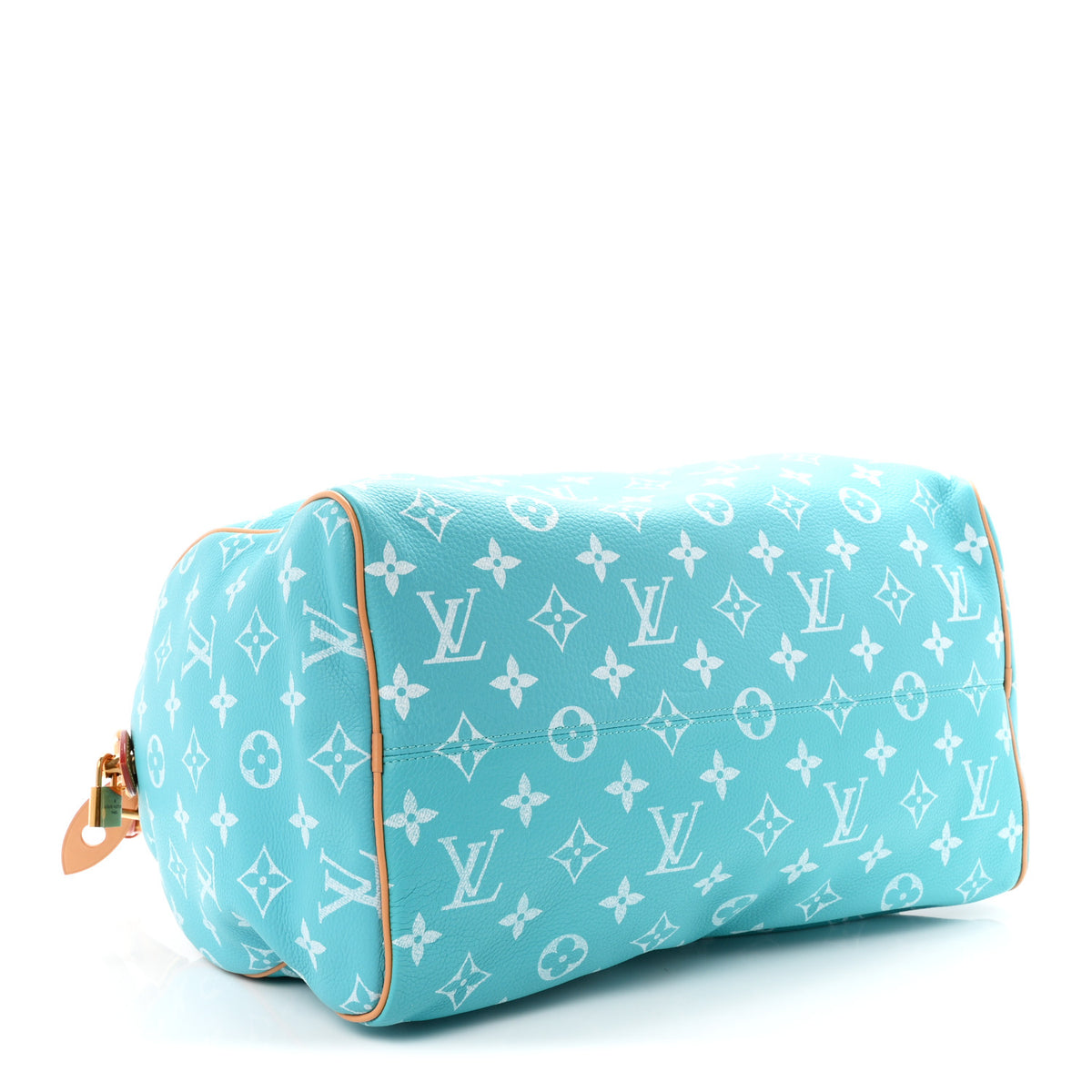 Louis Vuitton Calfskin Monogram Speedy P9 Bandouliere 40 Turquoise 4 of 9