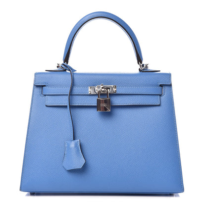 Hermes Epsom Kelly Sellier 25 Bleu Paradis 1 of 39