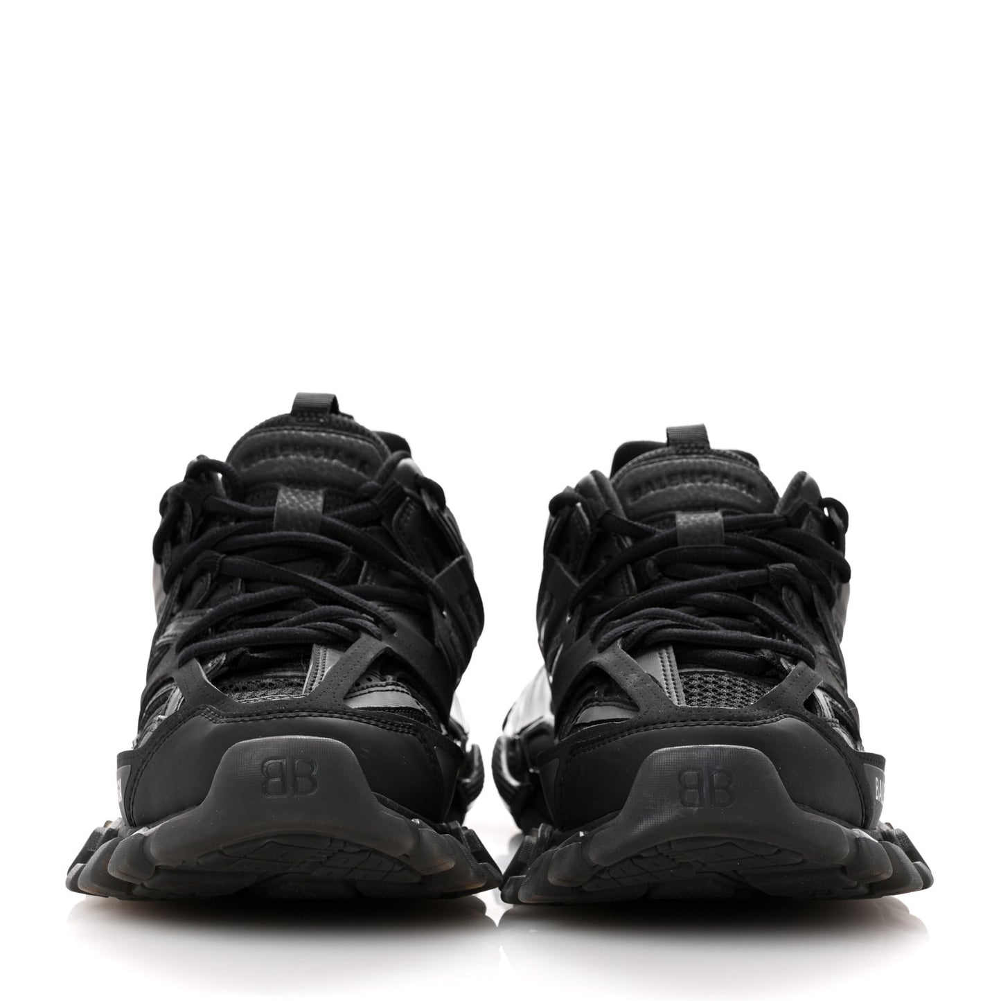 Rubber Mesh Fabric Womens Track Sneakers 36 Black