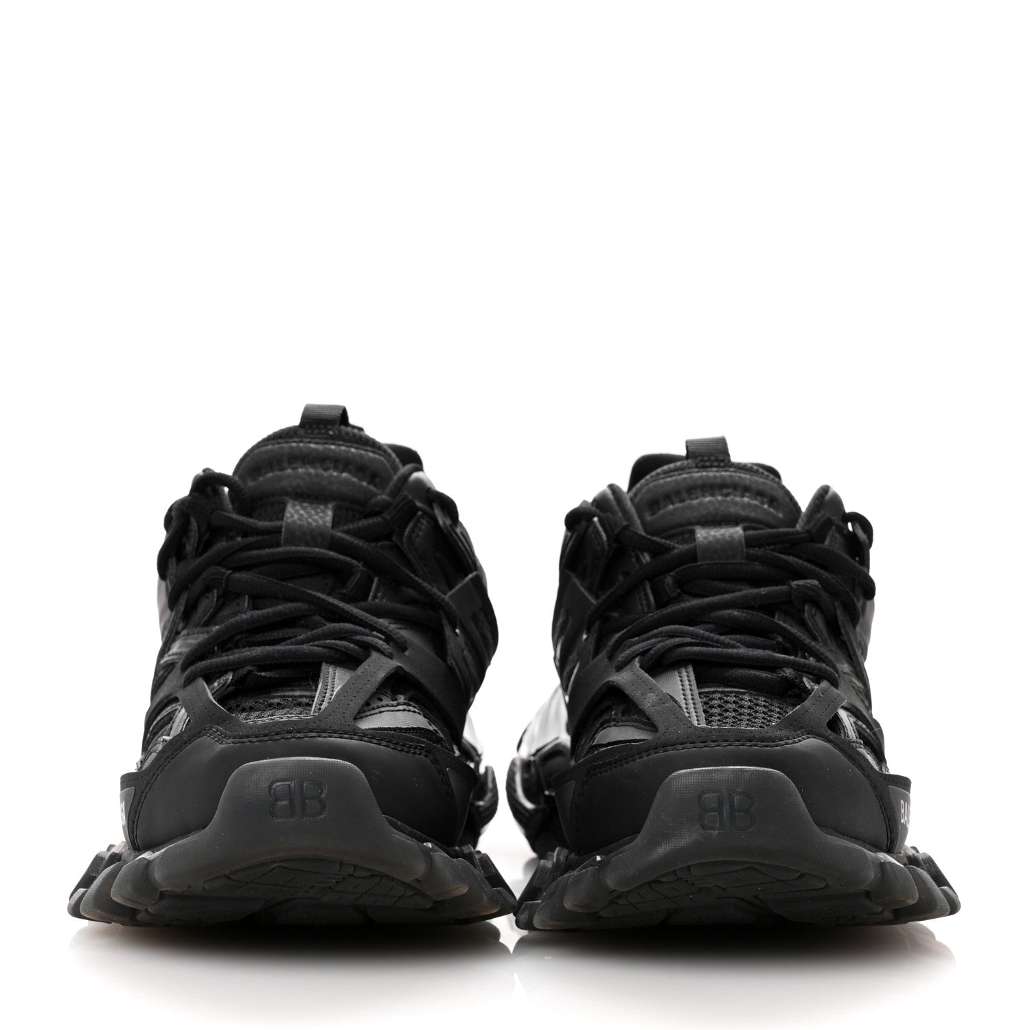 Balenciaga Rubber Mesh Fabric Womens Track Sneakers 36 Black 3 of 8