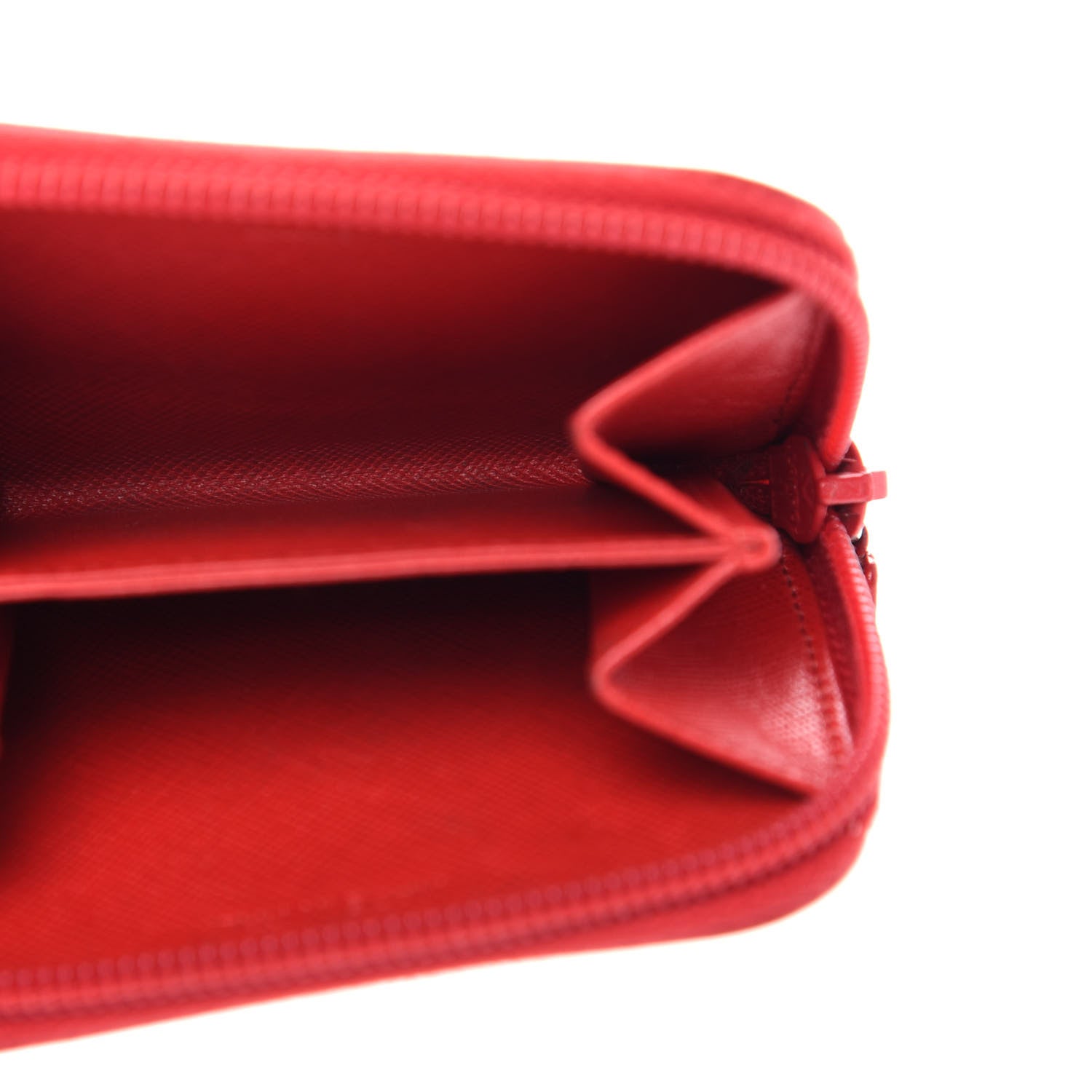 Prada Saffiano Coin Purse Fuoco 5 of 8