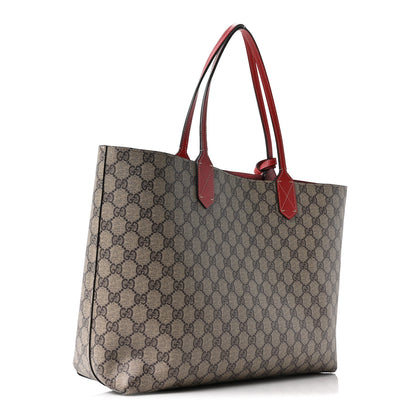 Gucci GG Supreme Monogram Medium Reversible Tote Beige Red 3 of 15