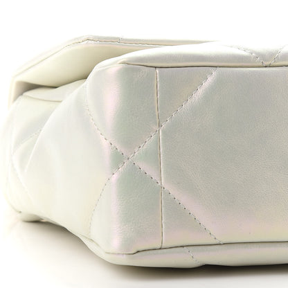 Chanel Iridescent Calfskin Quilted Medium Chanel 19 Flap White 8 of 9