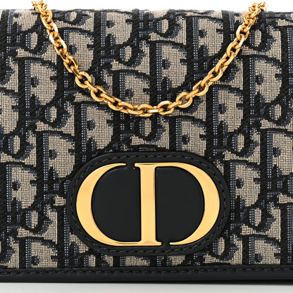 Christian Dior Oblique 30 Montaigne 2-In-1 Pouch Blue 8 of 10
