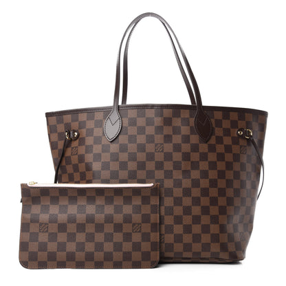 Louis Vuitton Damier Ebene Neo Neverfull MM Rose Ballerine 1 of 12