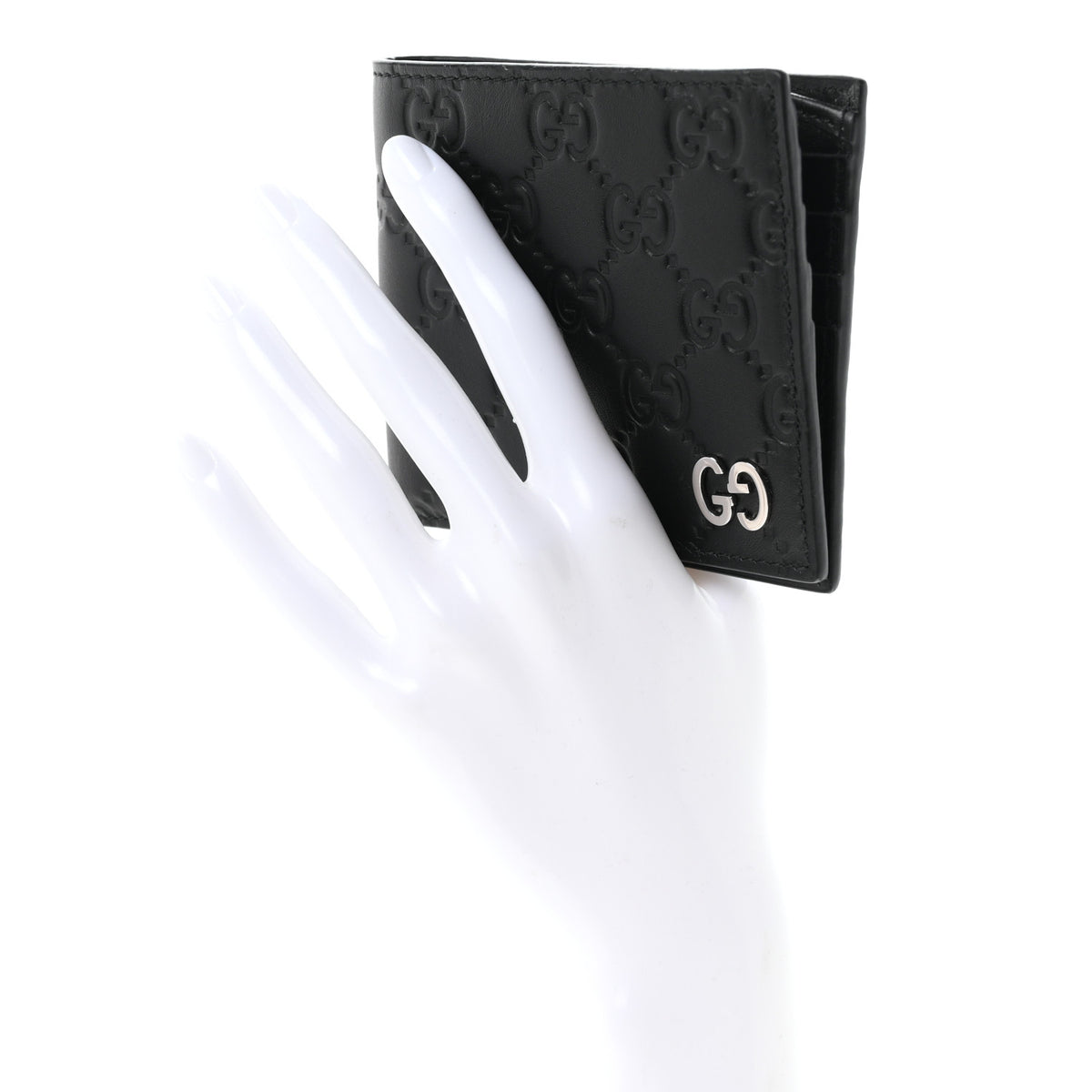 Guccissima Signature Dorian Bi-Fold Wallet Black