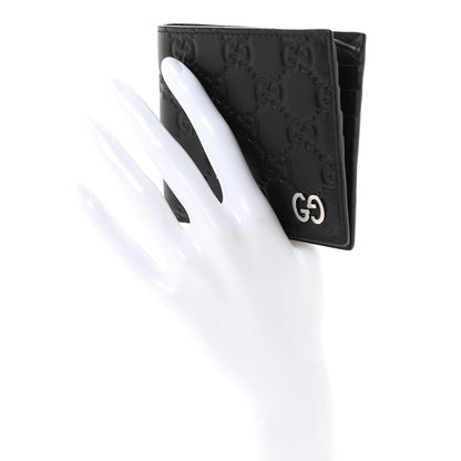 Gucci Guccissima Signature Dorian Bi-Fold Wallet Black 2 of 7