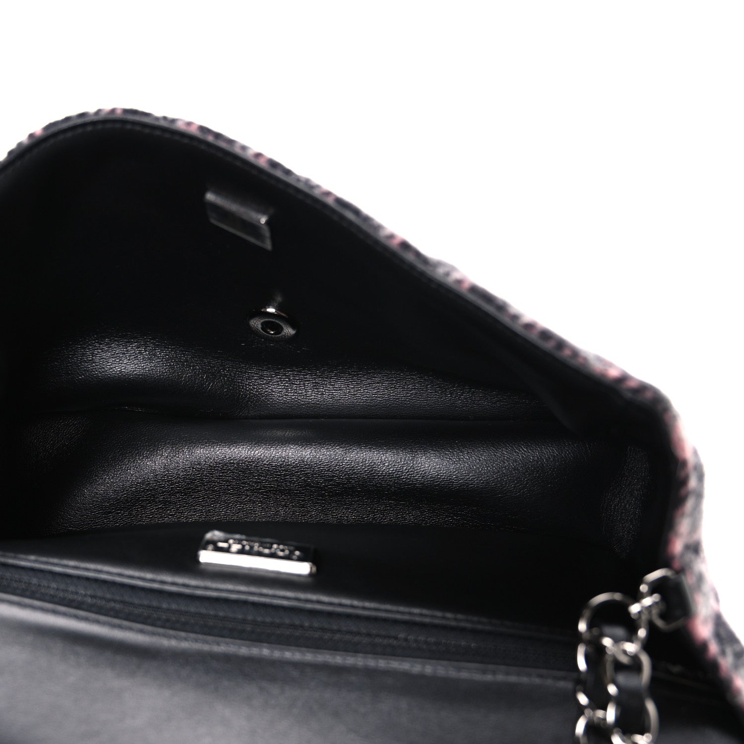 Chanel Wool Patchwork Medium Single Flap Pink Grey 5 of 10