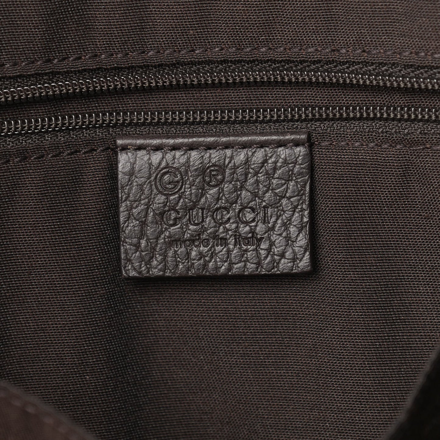 Crystal Monogram Medium GG Charm Dome Satchel Dark Brown