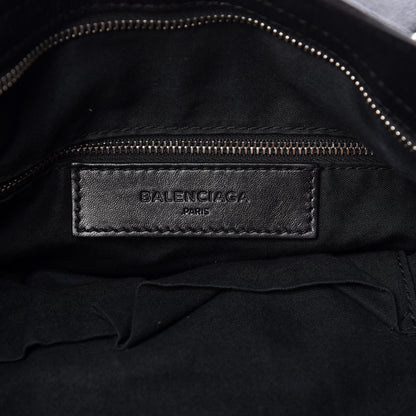 Balenciaga Chevre Silver Metallic Edge Hardware Velo Black 7 of 10
