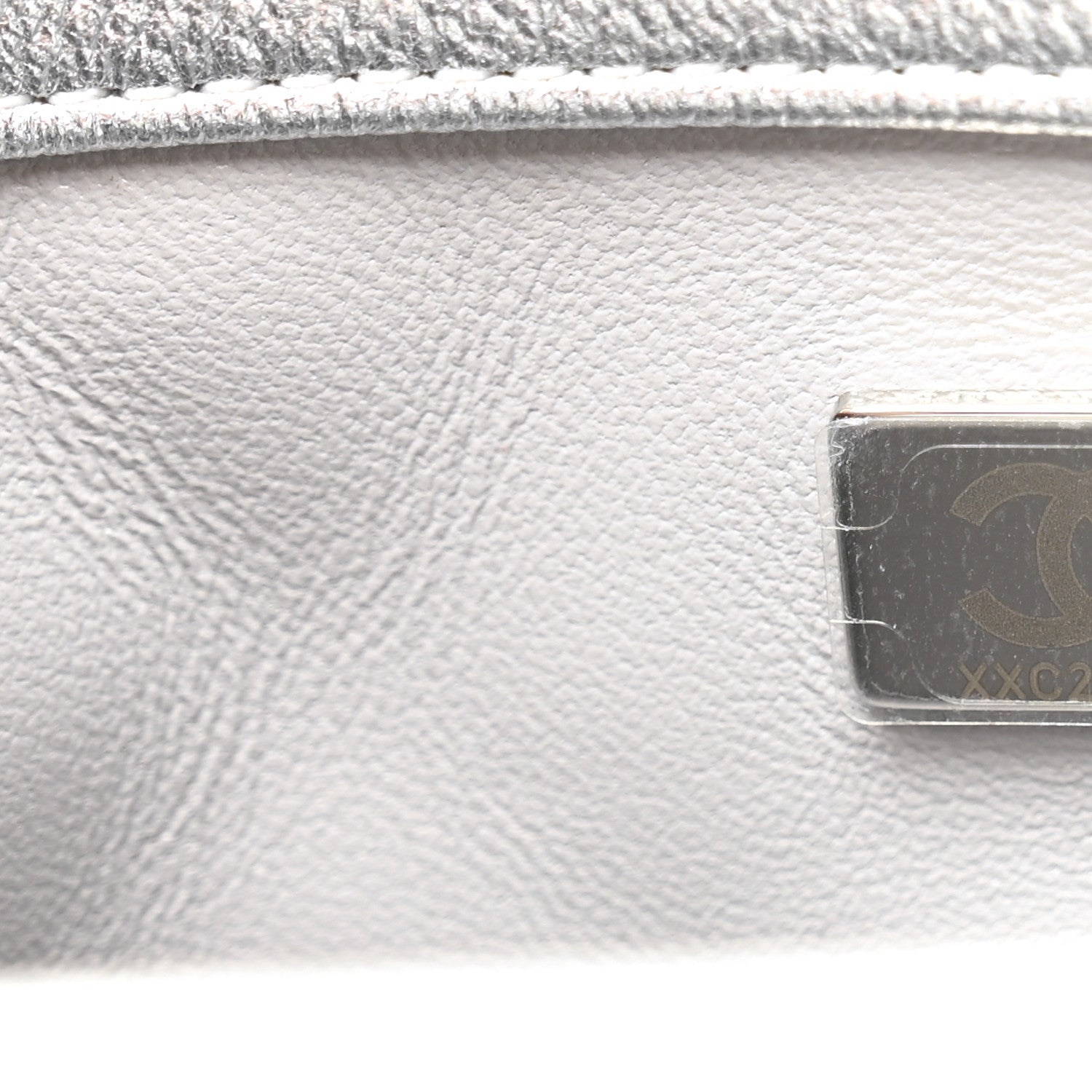 Chanel Metallic Caviar Quilted Medium CC Slide Flap Silver Silver 7 of 11