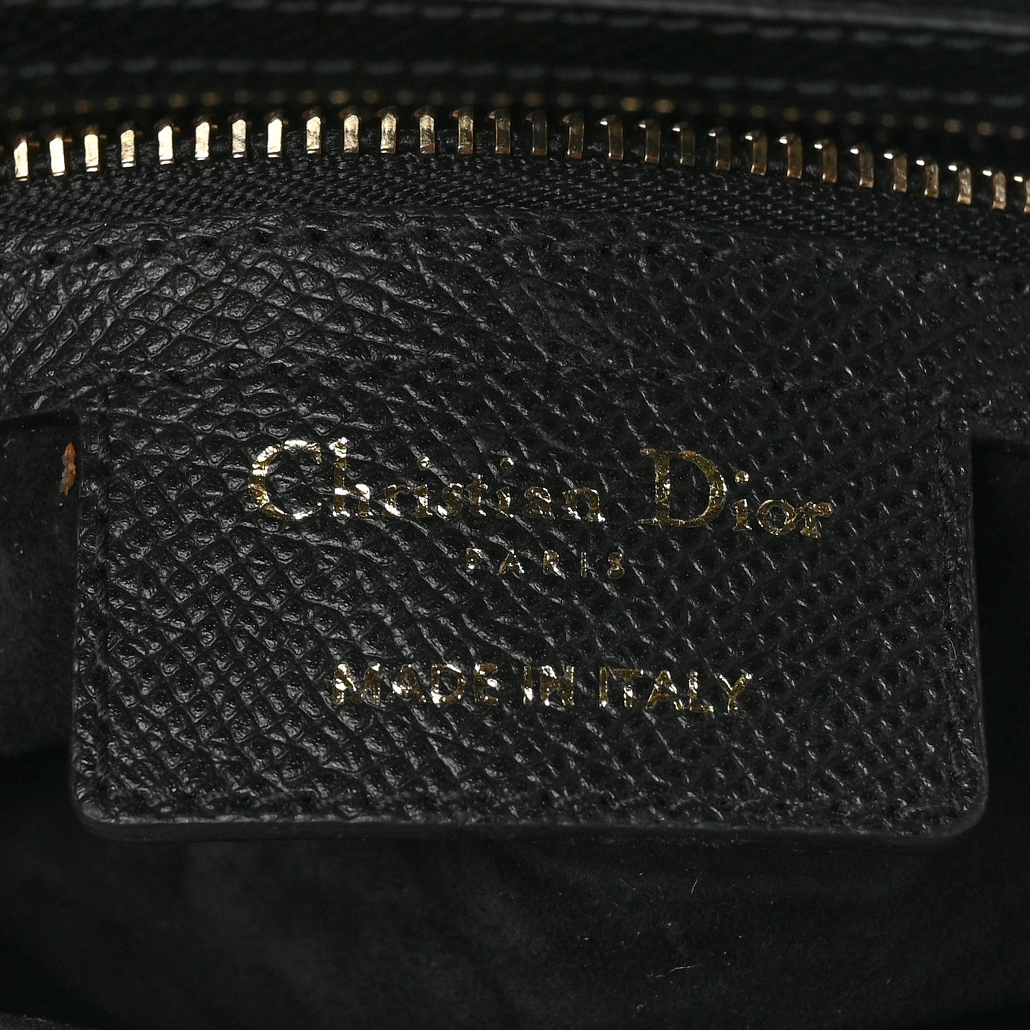 Christian Dior Grained Calfskin Saddle Bag With Strap Black 6 of 10