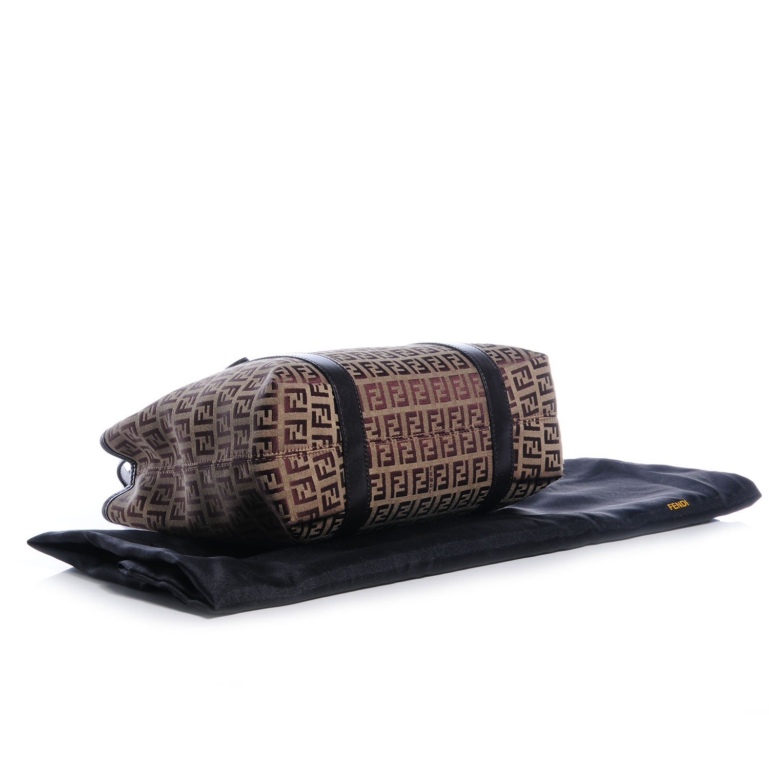 Fendi Zucchino Calfskin Small Tote Brown 4 of 11