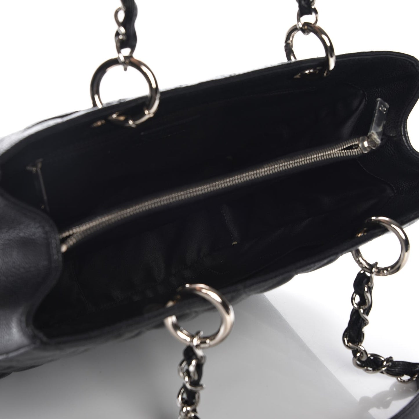 Caviar Quilted Grand Shopping Tote GST Black