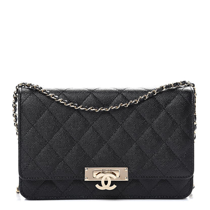 Chanel Caviar Quilted Golden Class Wallet On Chain WOC Black 1 of 11