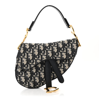 Christian Dior Oblique Mini Saddle Bag Blue 1 of 9