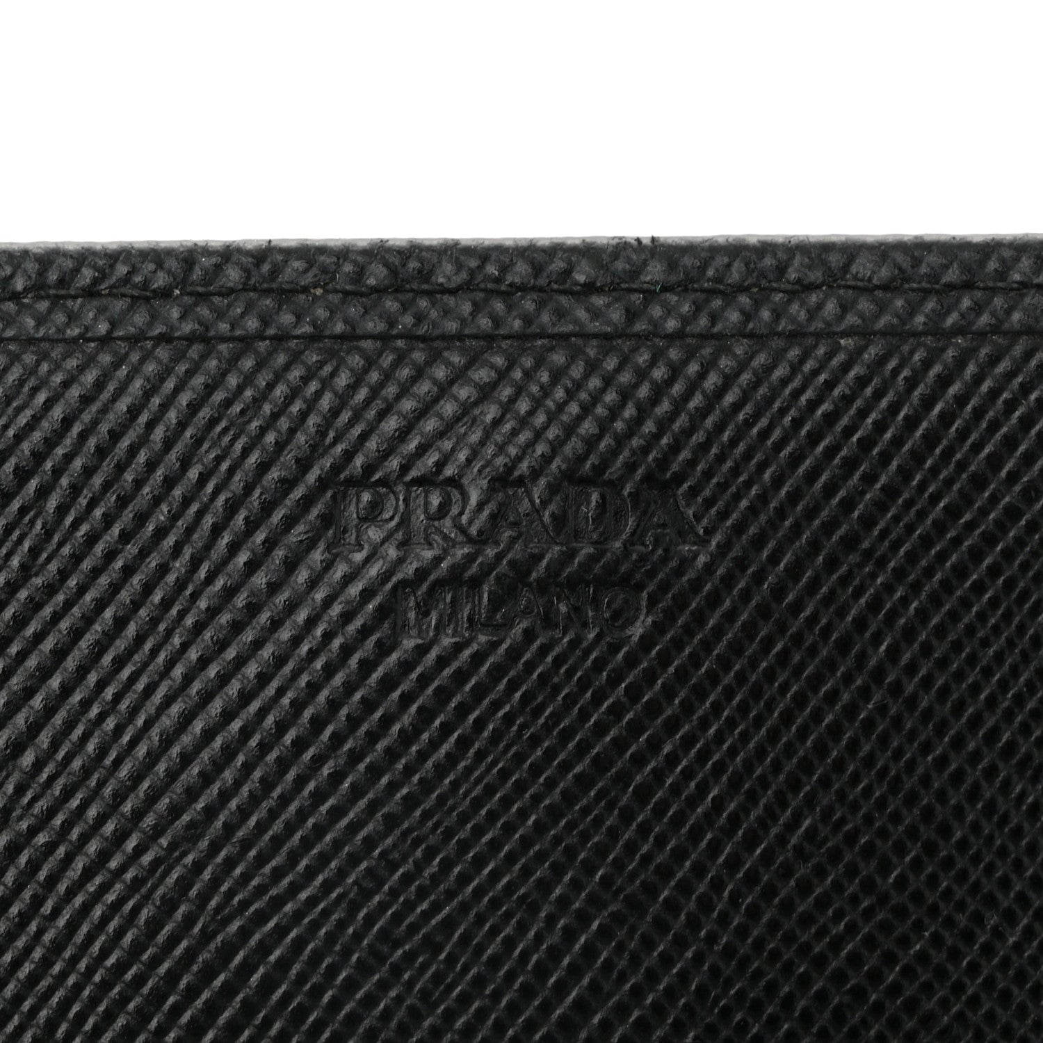 Prada Saffiano Metal Oro Chain Wallet Black 7 of 14