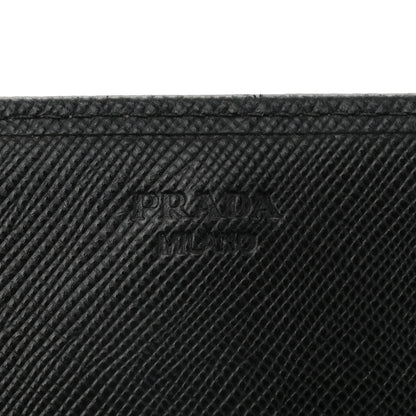 Prada Saffiano Metal Oro Chain Wallet Black 7 of 14