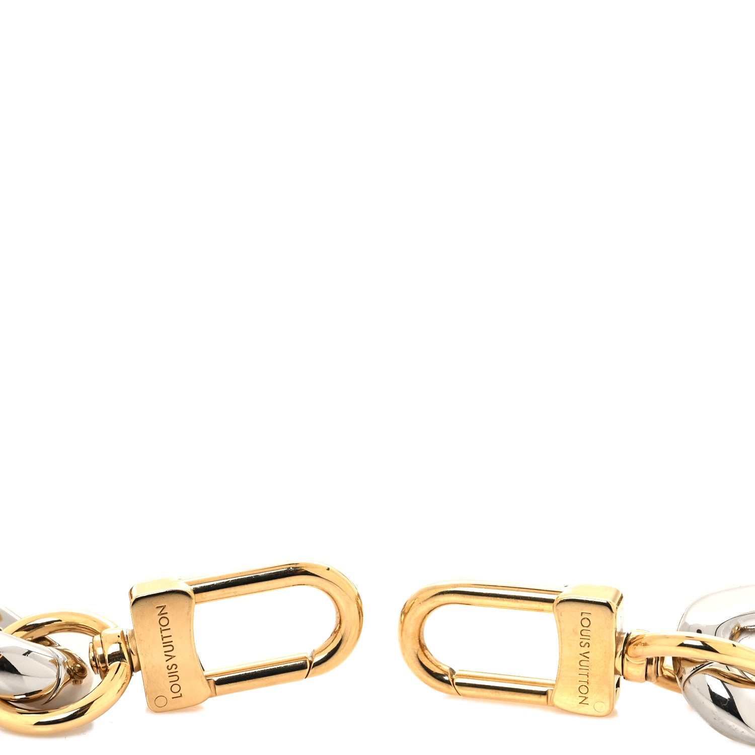 Louis Vuitton Metal Coussin Chain Strap Silver Gold 3 of 3