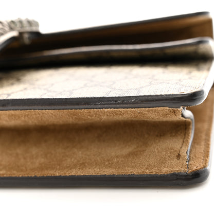 Gucci GG Supreme Monogram Suede Crystal Small Dionysus Shoulder Bag Beige Ebony Taupe 11 of 13