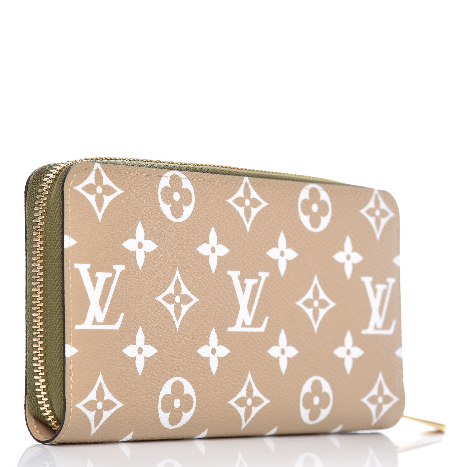 Louis Vuitton Monogram Giant Zippy Wallet Kaki White 3 of 7