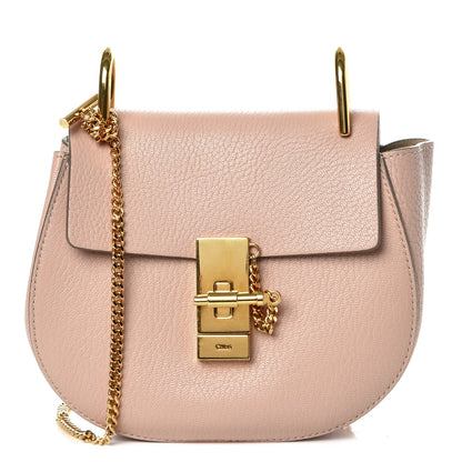 Chloe Grained Lambskin Mini Drew Shoulder Bag Cement Pink 1 of 8