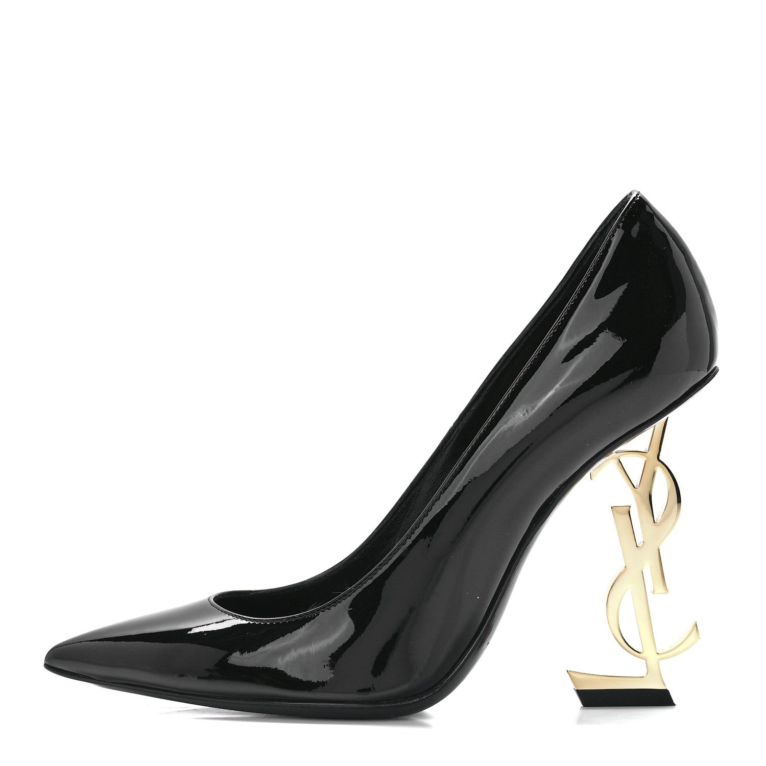 Saint Laurent Patent Opyum 110 Pumps 38 Black Gold 1 of 9