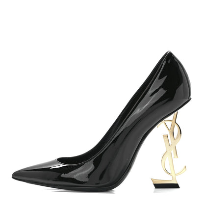 Saint Laurent Patent Opyum 110 Pumps 38 Black Gold 1 of 9