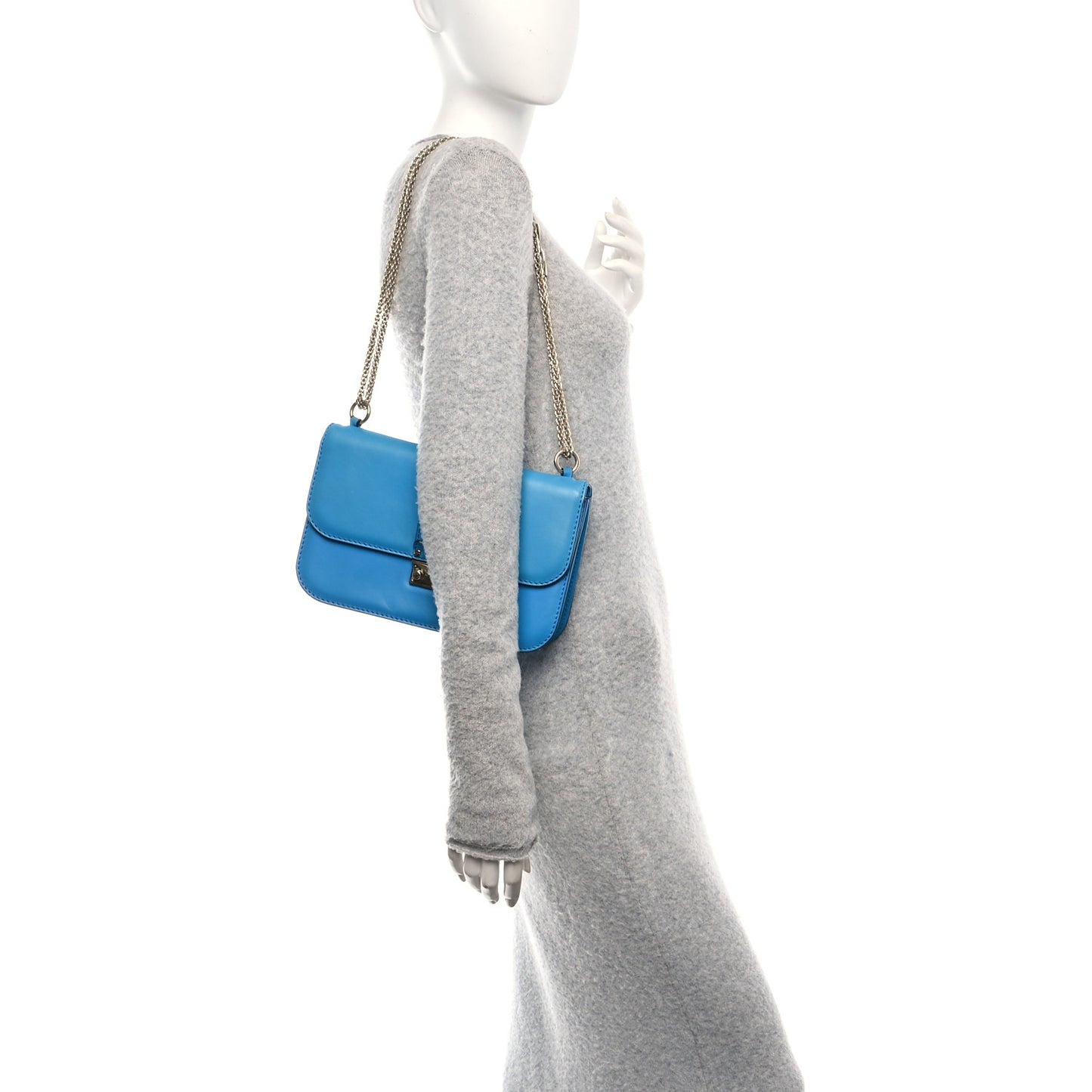 Vitello Medium Glam Lock Rockstud Flap Parrot