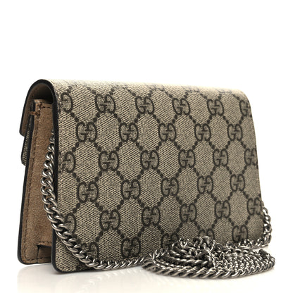 Gucci GG Supreme Monogram Super Mini Dionysus Shoulder Bag Taupe 3 of 10