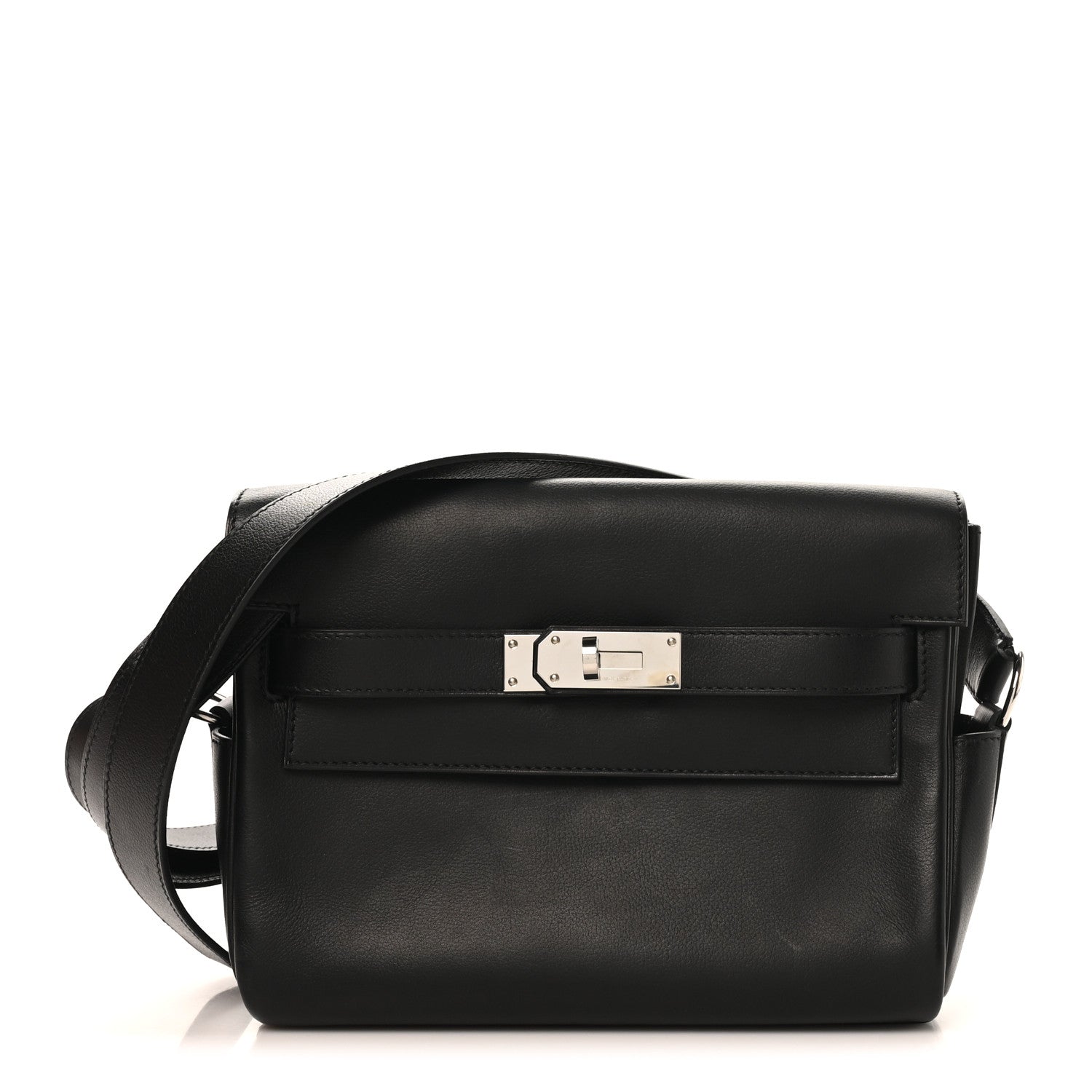 Hermes Evercolor Kelly Messenger PM Black 1844136 – FASHIONPHILE