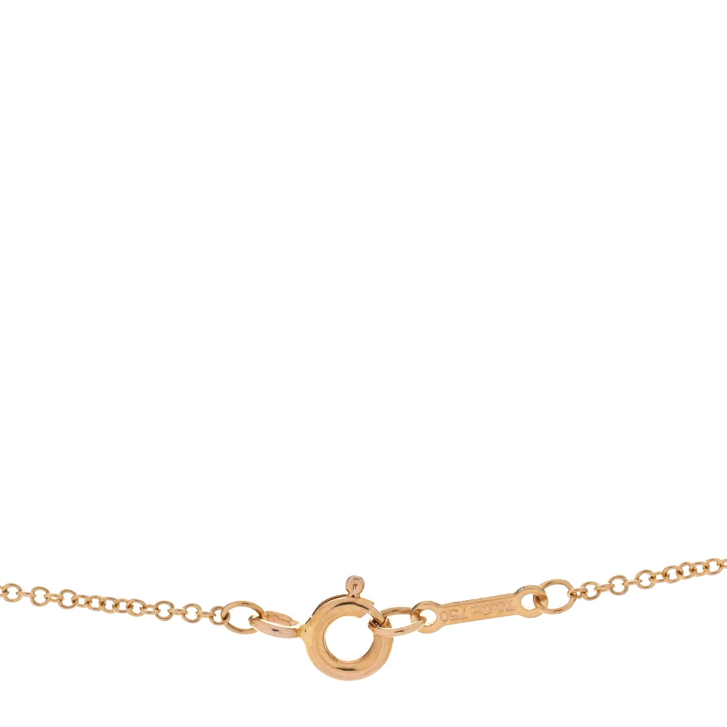 18K Rose Gold Diamond Mini Paloma Picasso Loving Heart Pendant Necklace