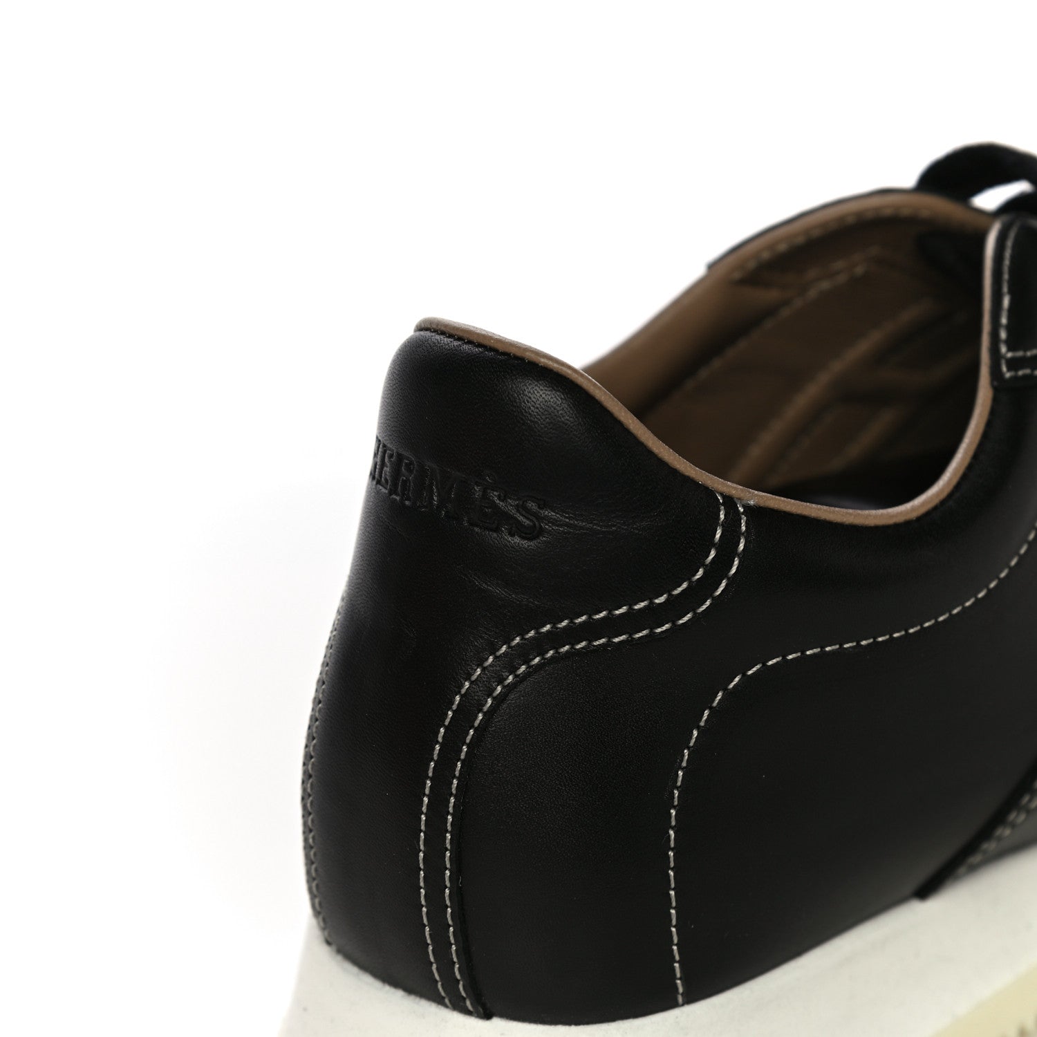 Hermes Calfskin Womens Quick Sneakers 38 Black 10 of 19