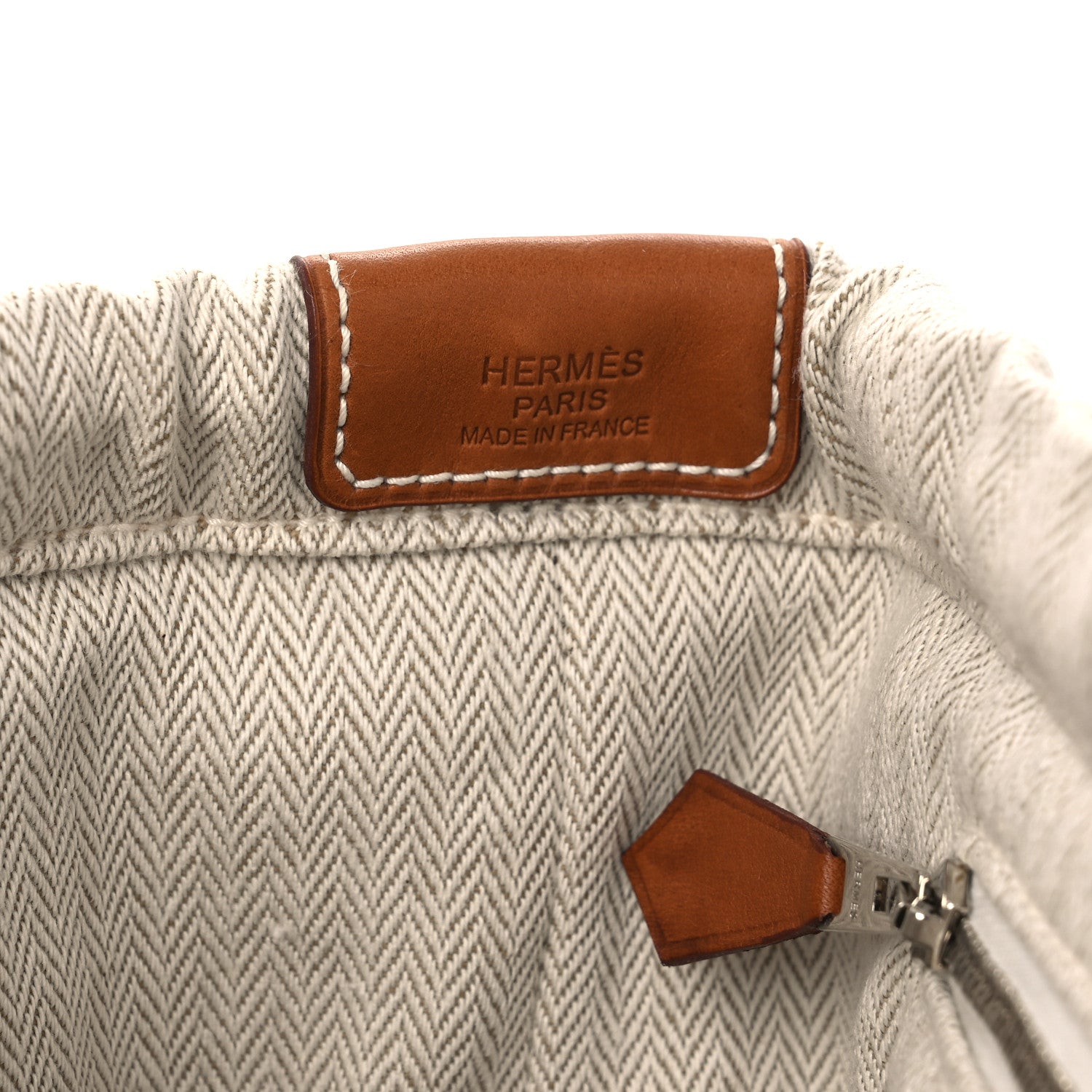 Hermes Canvas Barenia Fourbi 25 MM Pouch Naturel Fauve 5 of 12