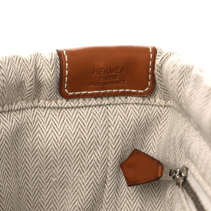 Hermes Canvas Barenia Fourbi 25 MM Pouch Naturel Fauve 5 of 12