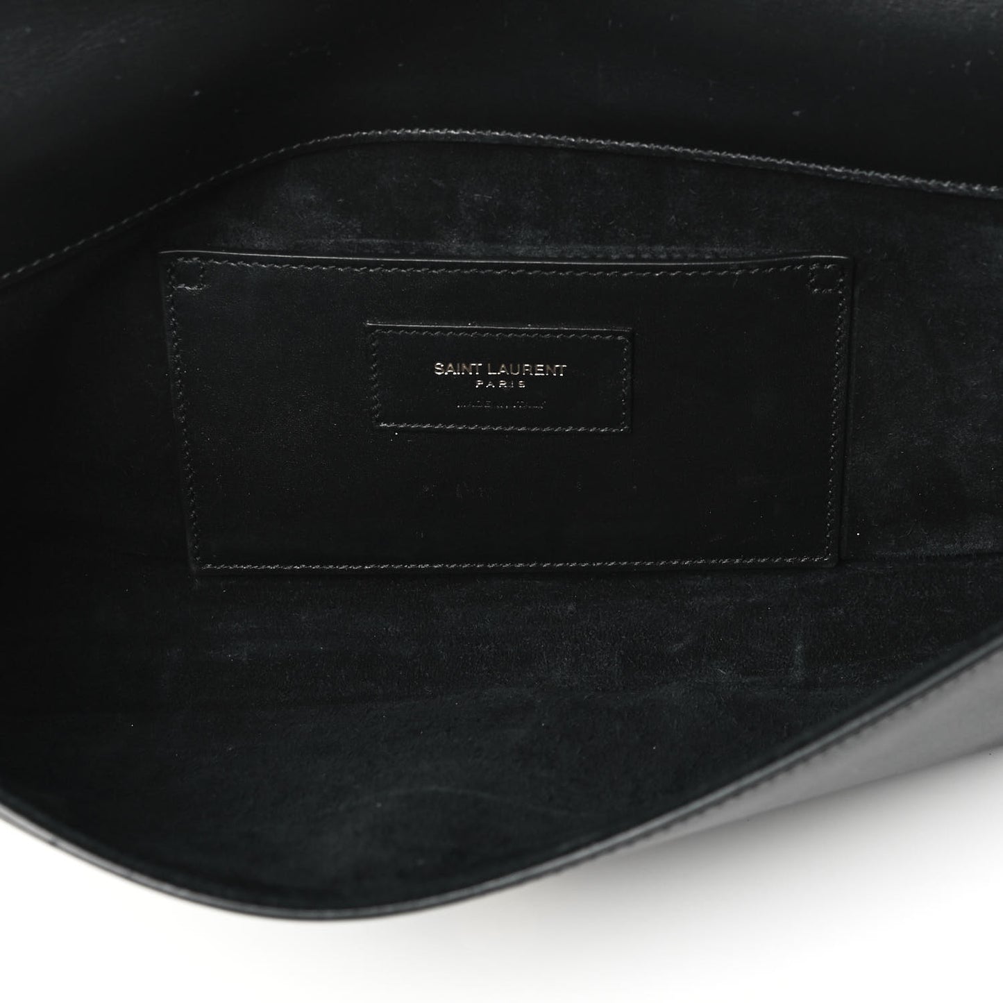 Calfskin Classic Monogram Tassel Clutch Black