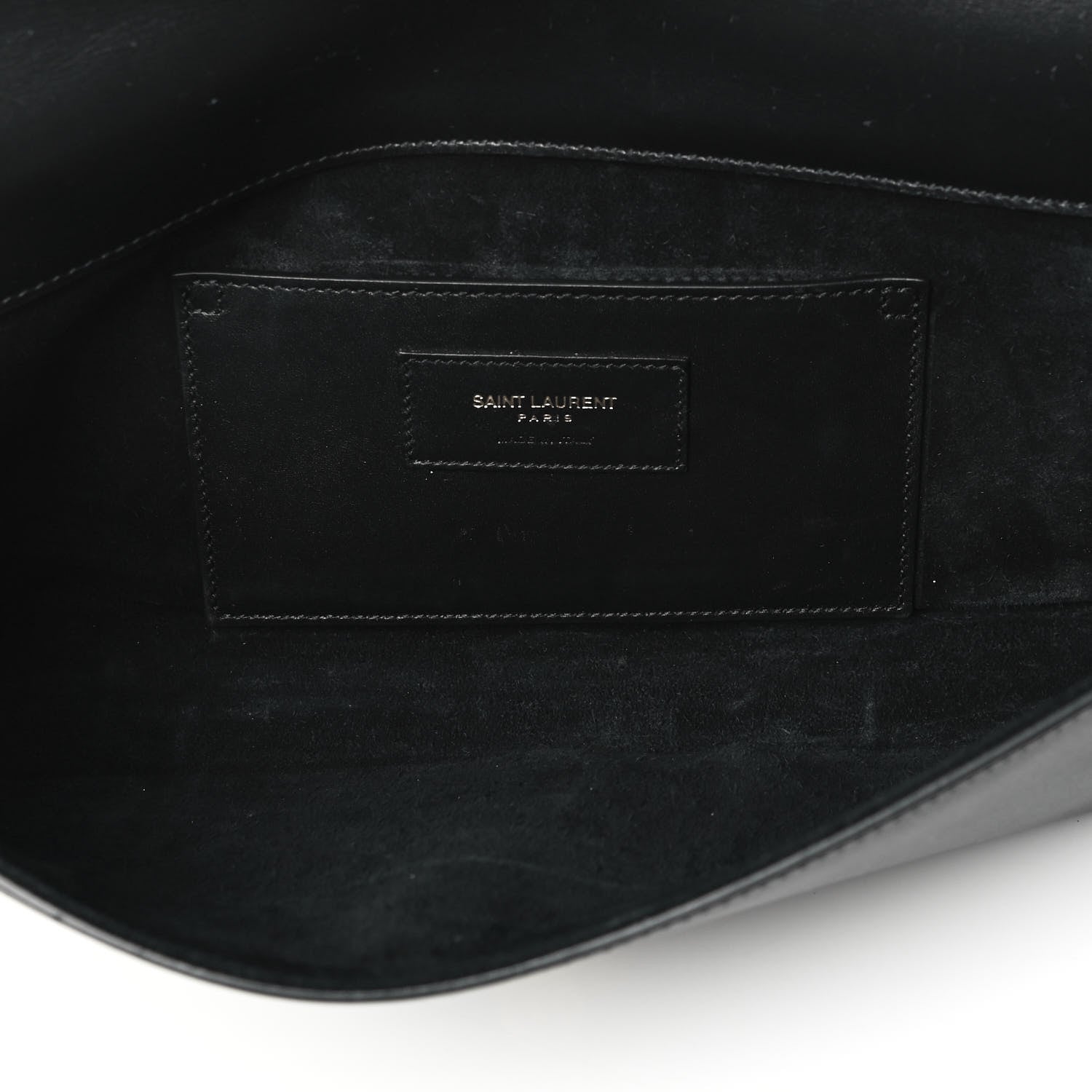 Saint Laurent Calfskin Classic Monogram Tassel Clutch Black 4 of 4