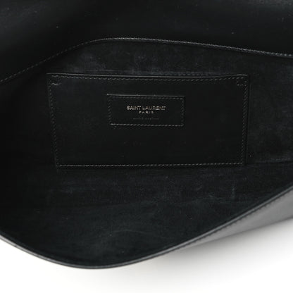 Saint Laurent Calfskin Classic Monogram Tassel Clutch Black 4 of 4