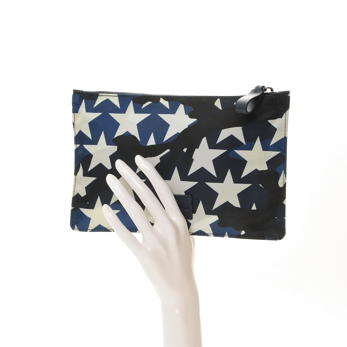 Nylon Camustars Medium Zip Pouch Marine Light Ivory