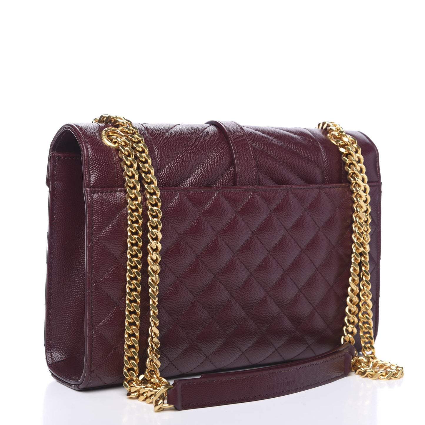 Grain De Poudre Textured Mixed Matelasse Medium Triquilt Monogram Satchel Rouge Legion