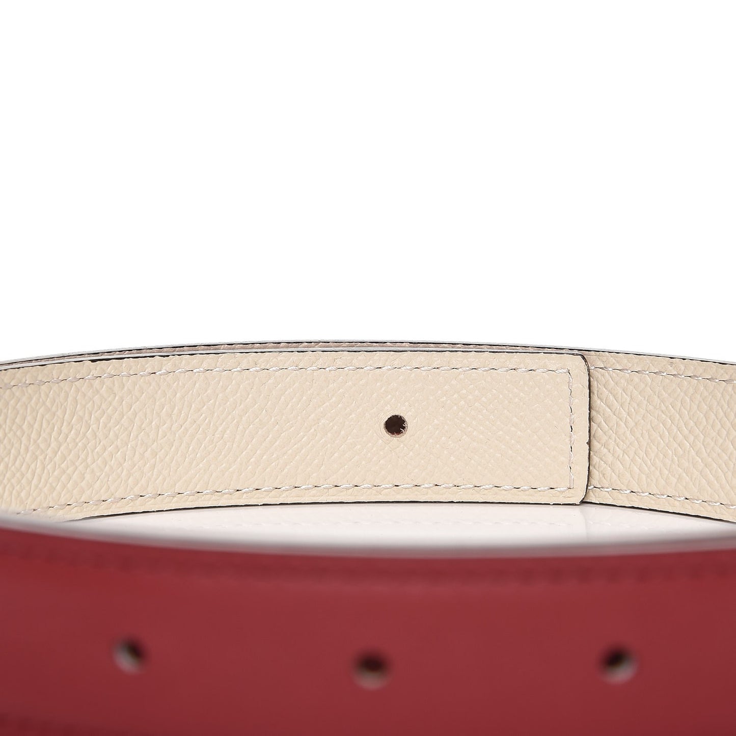Epsom Swift 24mm Mini Constance H Belt 70 Craie Rouge Grenat