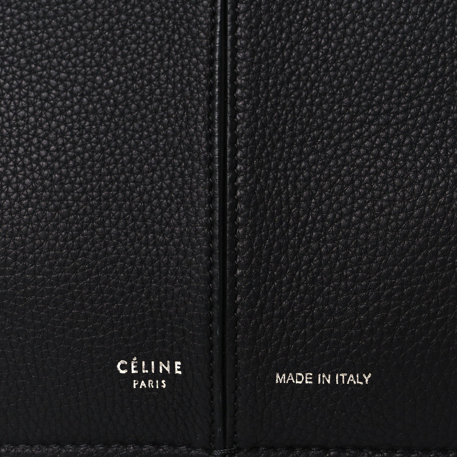 Celine Baby Grained Calfskin Medium Tri-Fold Bag Black 6 of 9