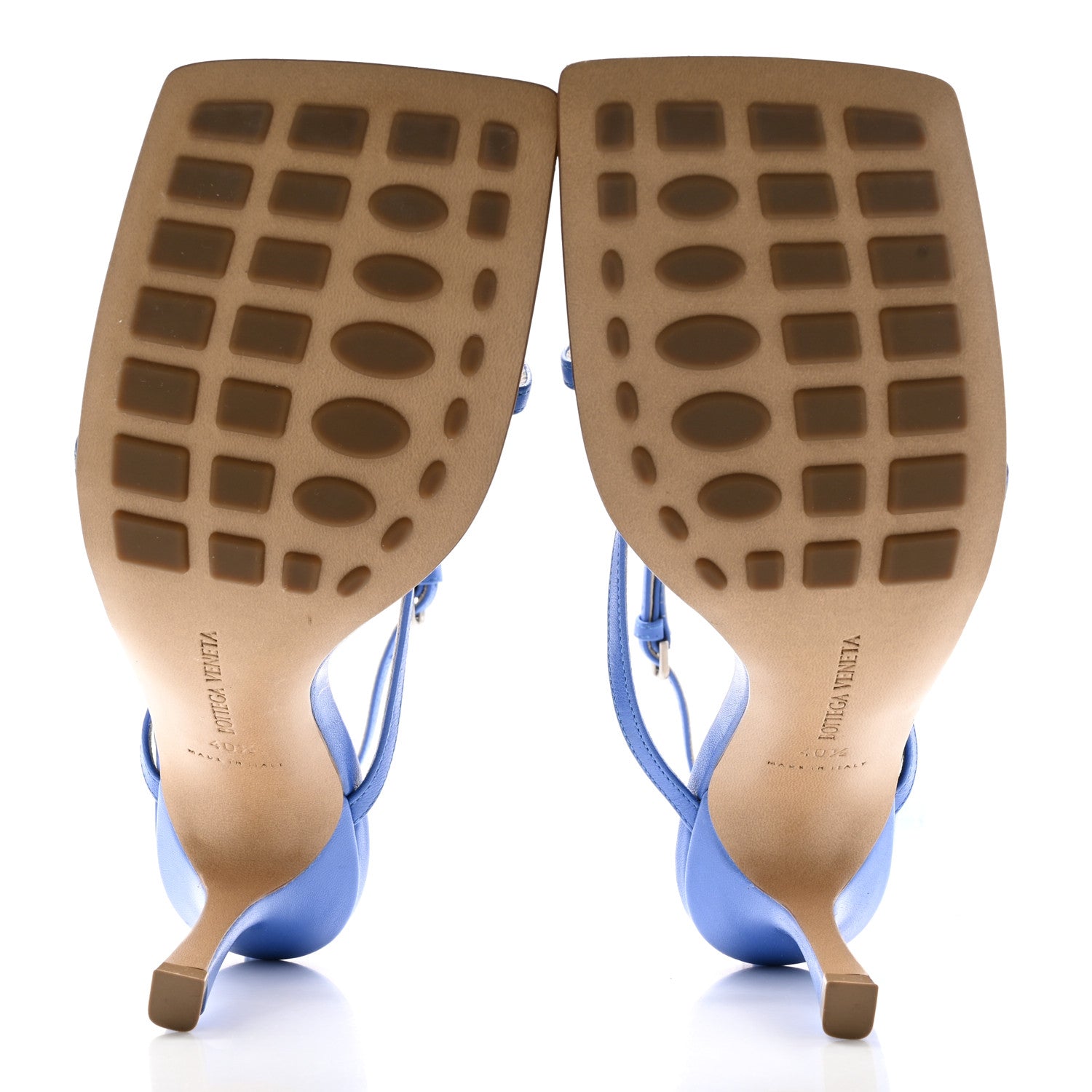 Bottega Veneta Lambskin Stretch Multi Strap 90mm Sandals 40.5 Aquarium 5 of 13