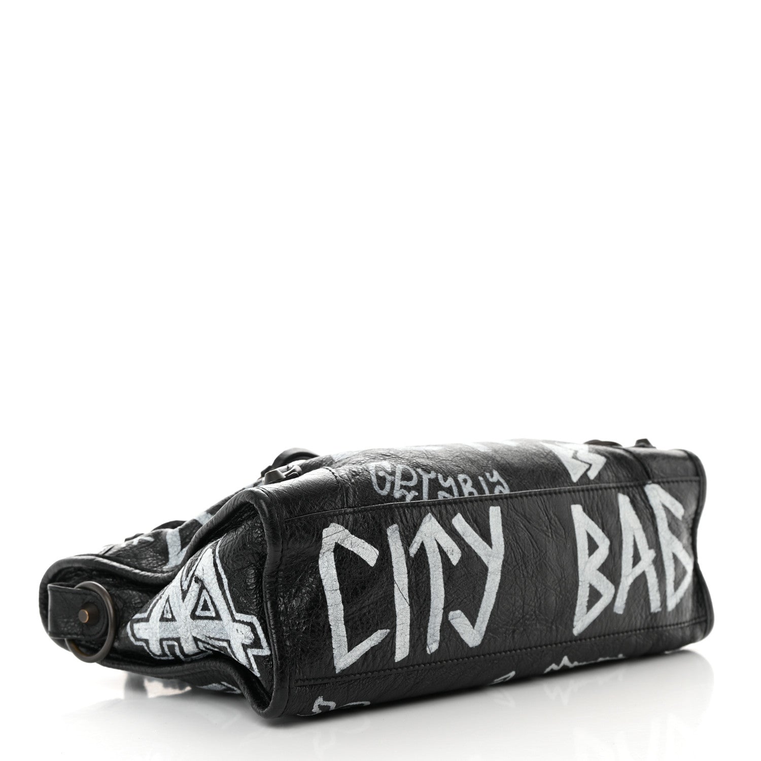 Balenciaga Agneau Classic Hardware Graffiti All Over S City Black 4 of 11