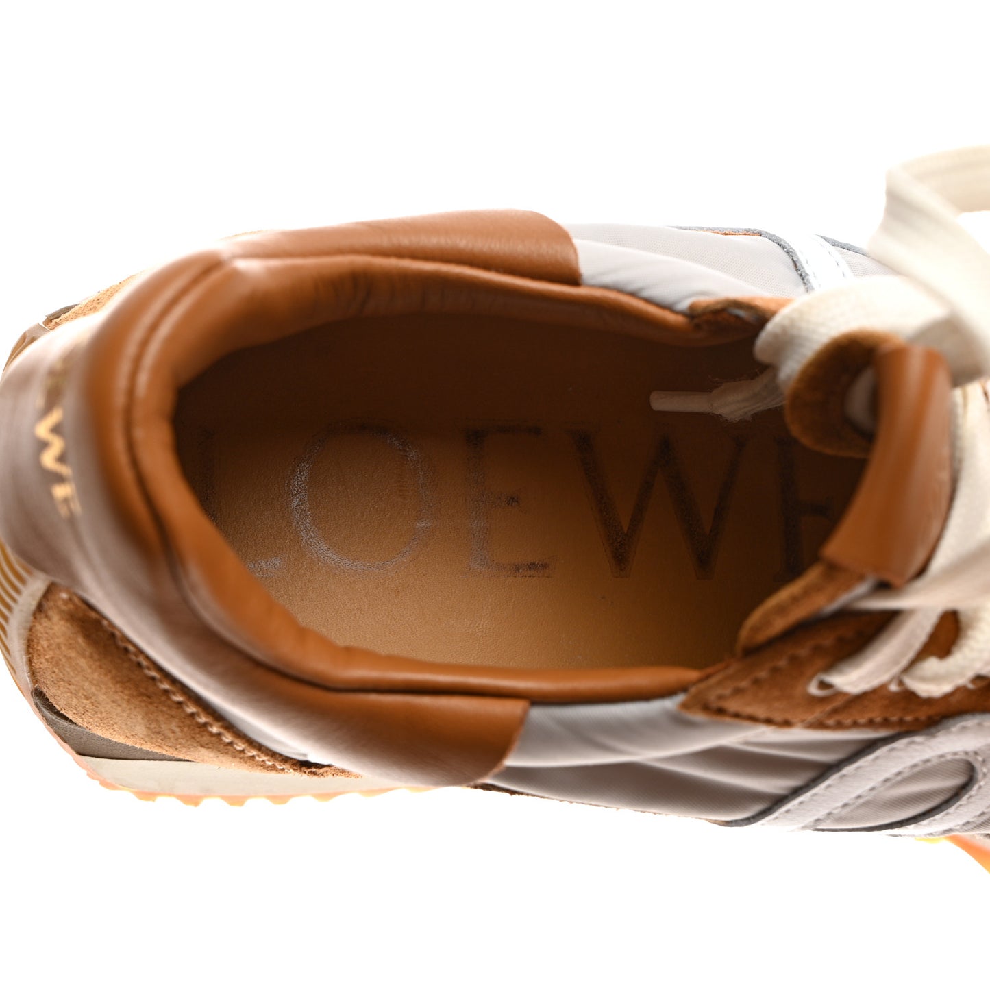 Nylon Suede Flow Runner Sneakers 41 Gold
