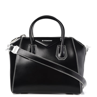 Givenchy Calfskin Contrast Topstitch Small Antigona Black White 1 of 7