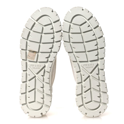 Prada Paillettes Triangle Logo Double Wheel 50mm Sneakers 38.5 White 7 of 10