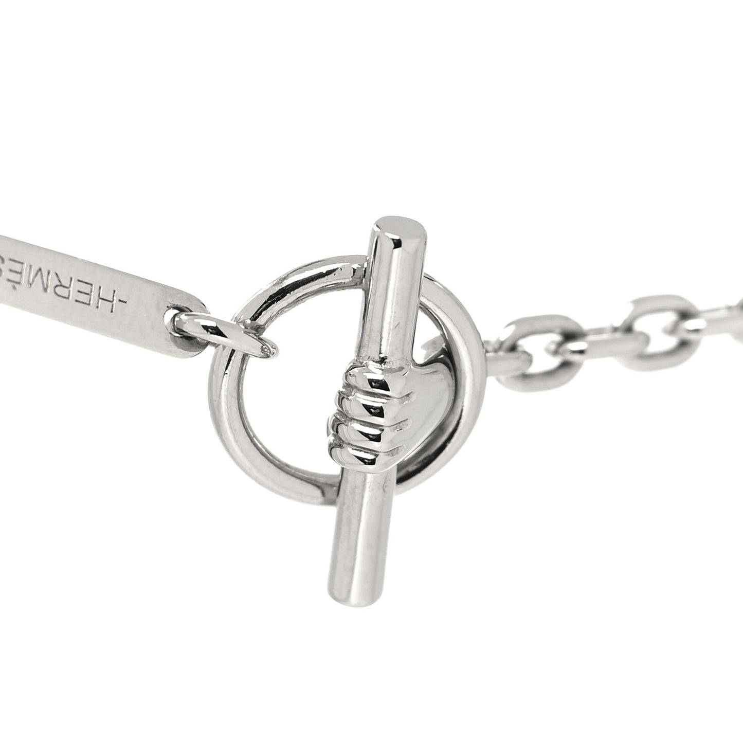 Lacquered Palladium Cavalier Necklace Craie