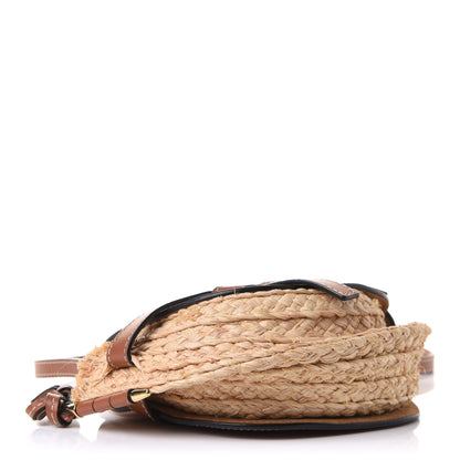 Loewe Calfskin Raffia Mini Gate Crossbody Bag Natural Tan 4 of 11