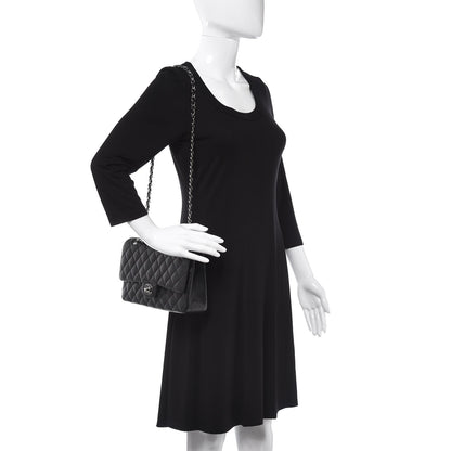 Chanel Caviar Quilted Medium Double Flap Black 2 of 8